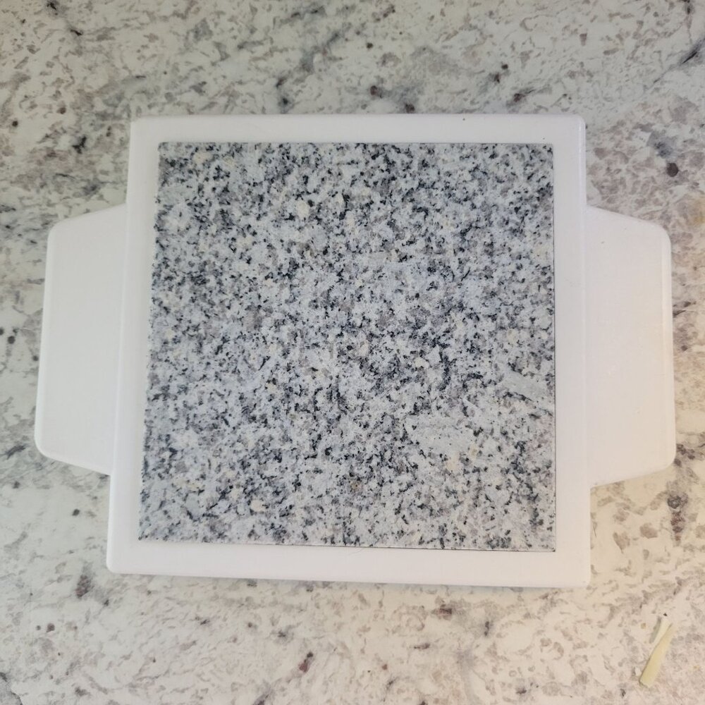 Granite & Plastic Cutting Board With Handles - 12"x9"